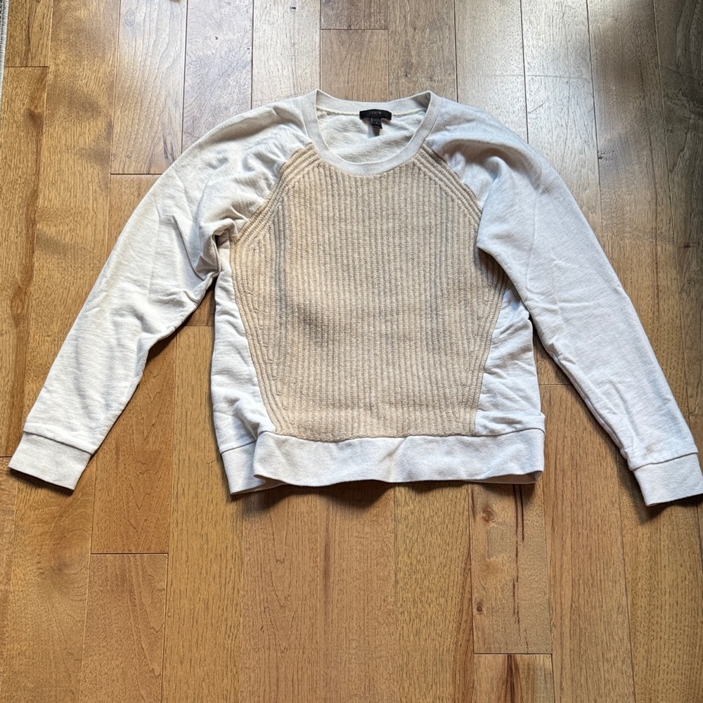 Women's Cream and Tan Sweatshirt/ Sweater